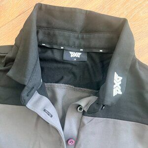 PXG Color-Block Golf Top - Grey/Black - High Stretch